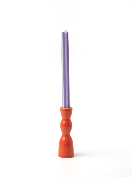 Wave Candleholder Low  - Coral