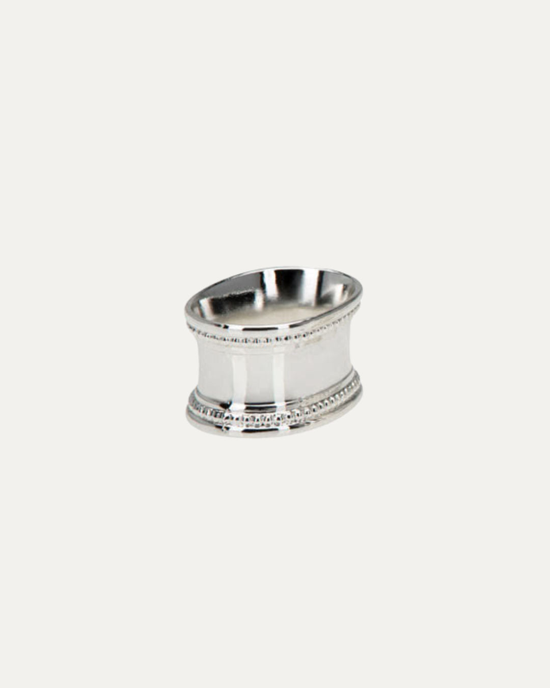Silver Striped Napkin Ring
