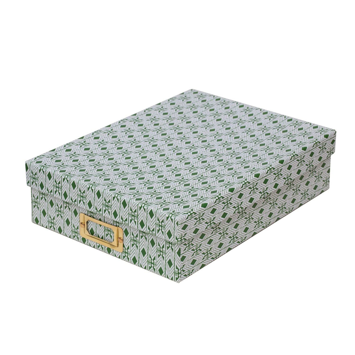 Tijan Nori Green Lidded Portfolio Box