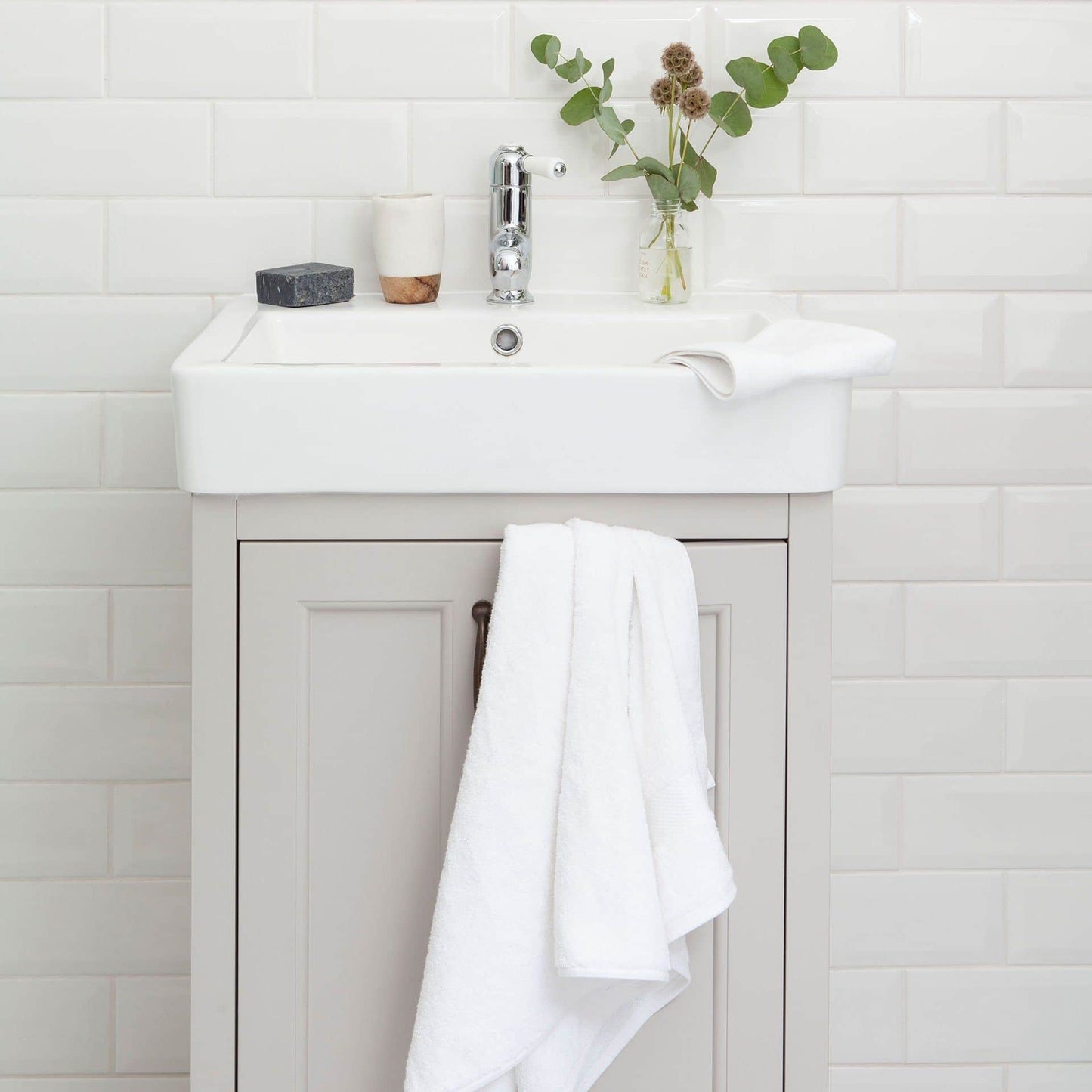 Luxury Organic Cotton White Towels