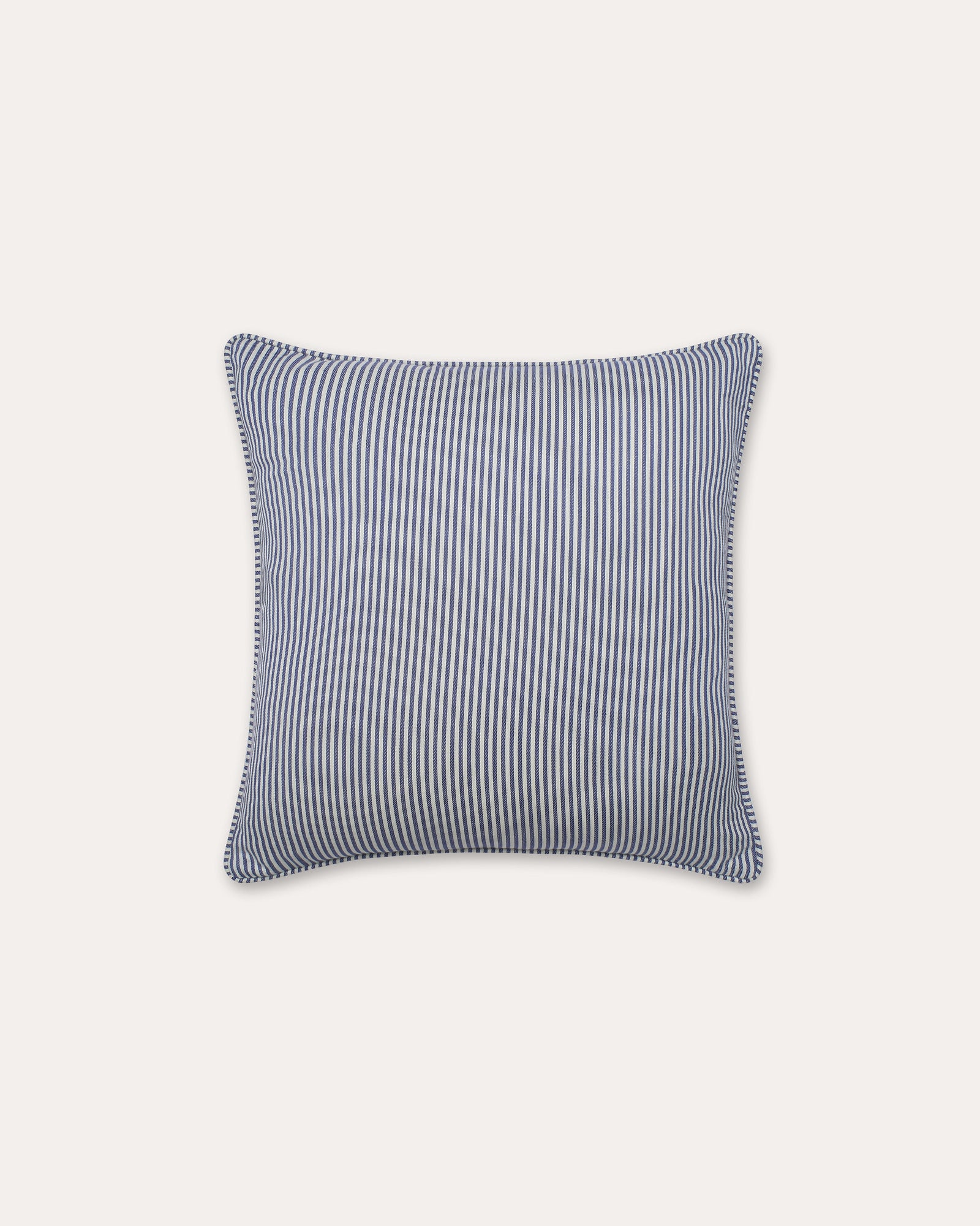 The Fine Stripe Square Cushion in Delphinium