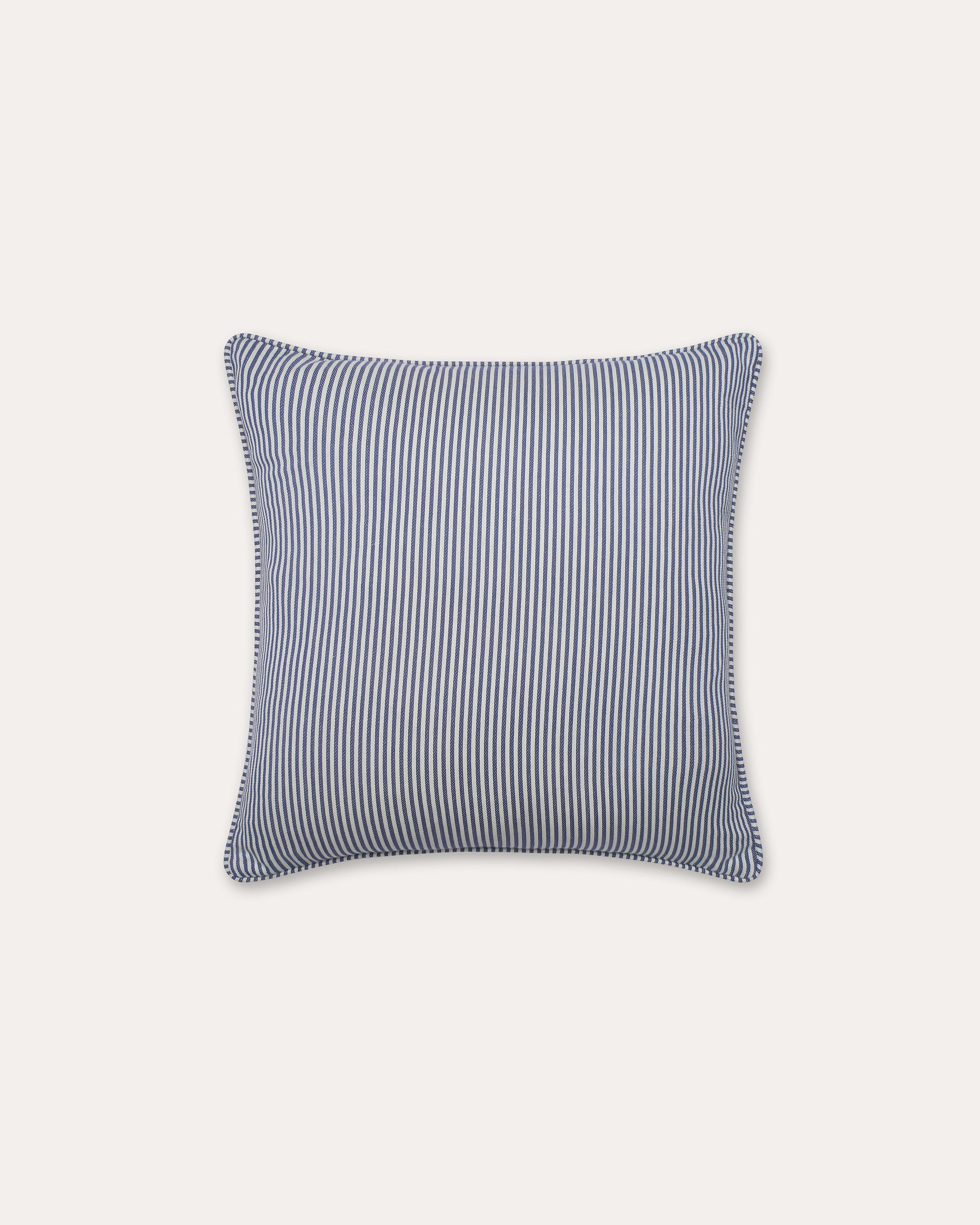 The Fine Stripe Square Cushion in Delphinium