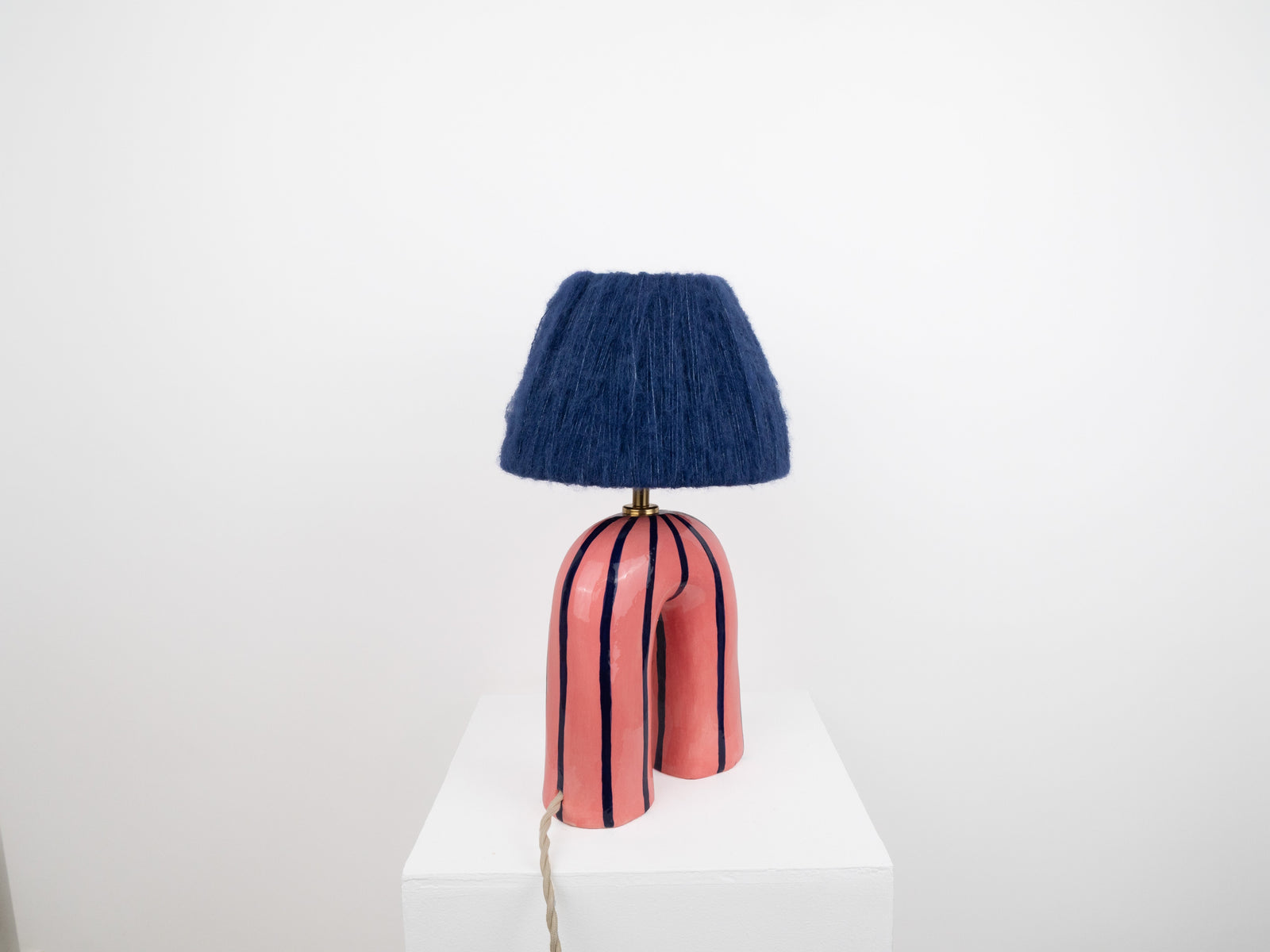 'You' Table Lamp - Blue Stripes