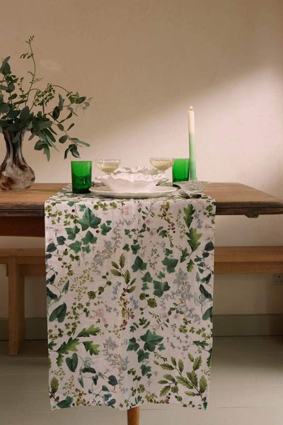 Winter Wildflowers Linen Runner