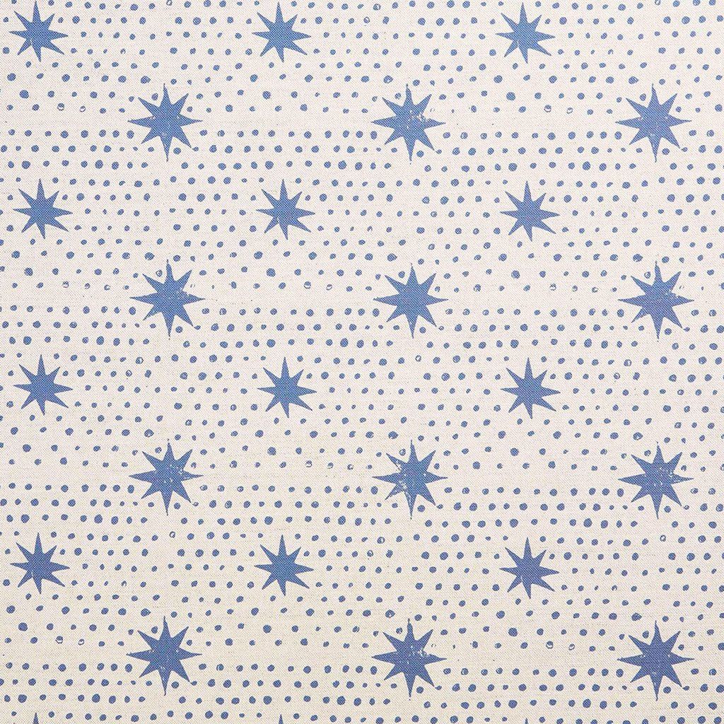 Spot & Star Printed Fabric Linen/Cotton Indigo