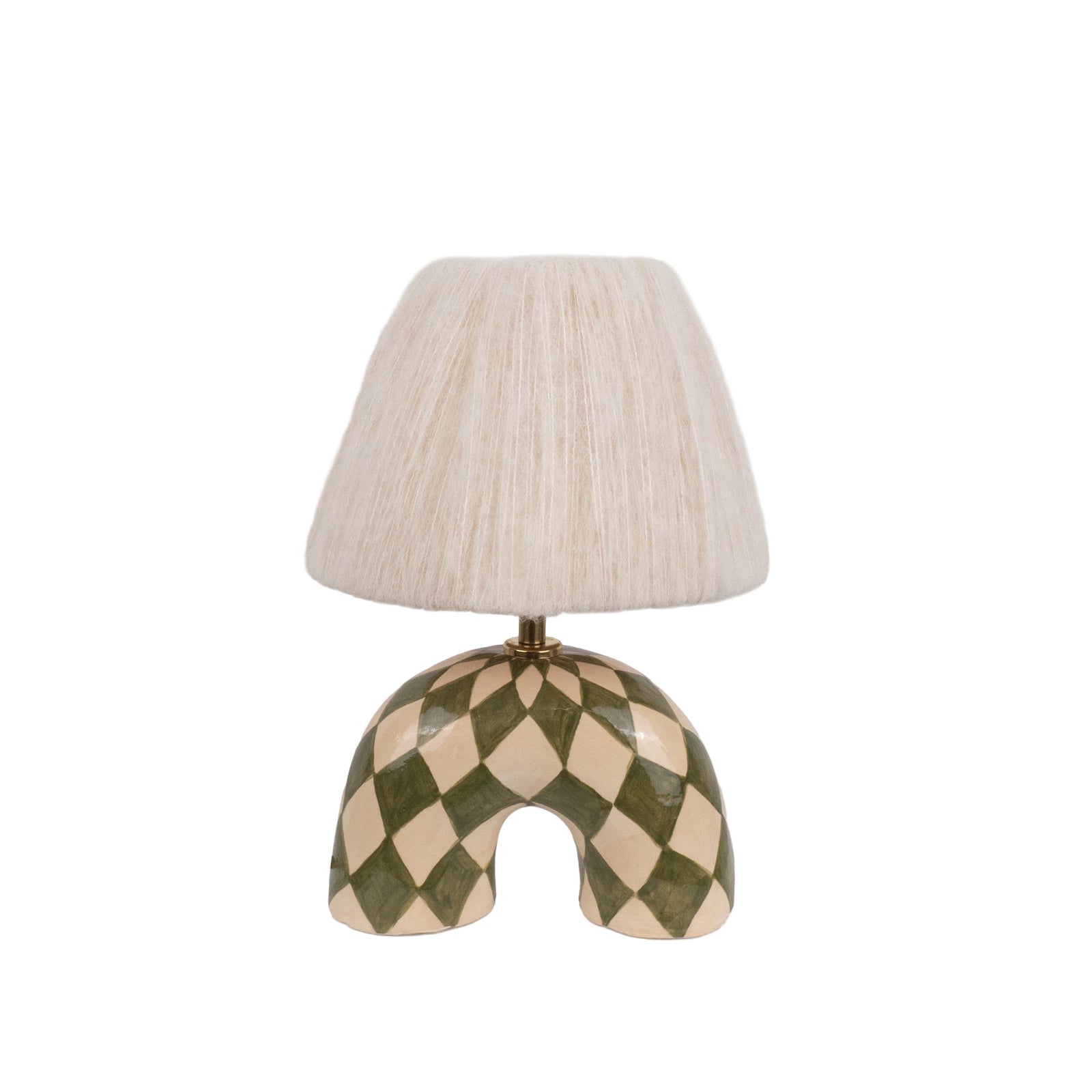 'Me' Table Lamp - Green Diamonds