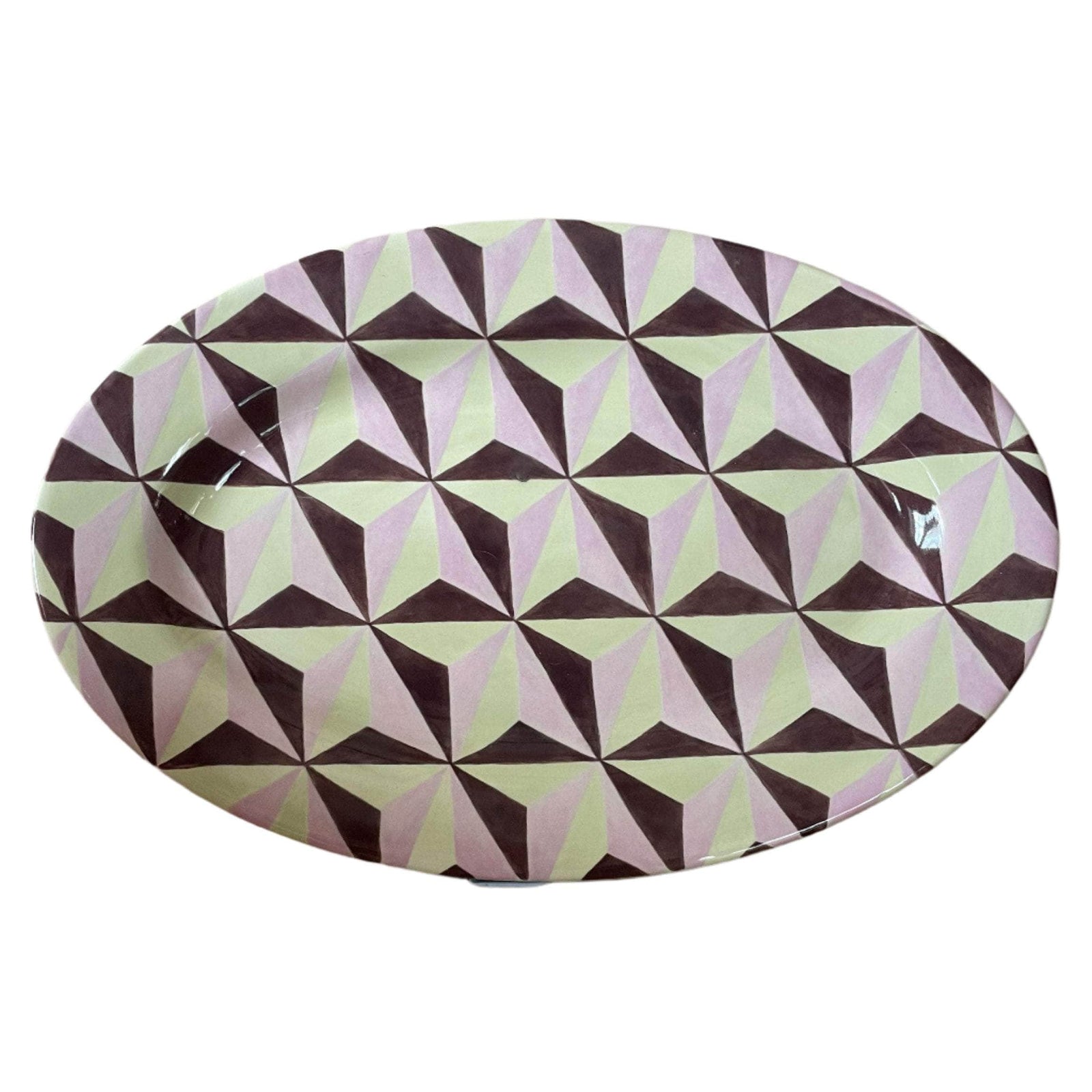 Starry Eye Platter, Purple & Green