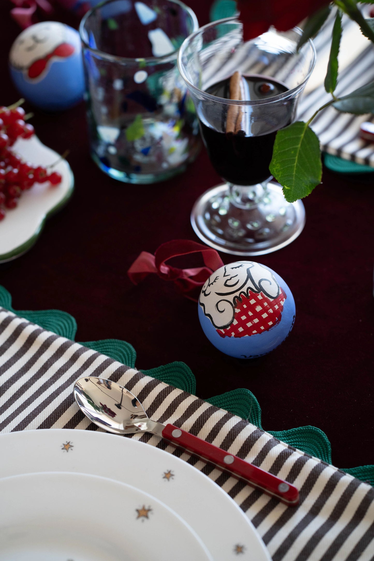 Hand Painted Ceramic Christmas Baubles