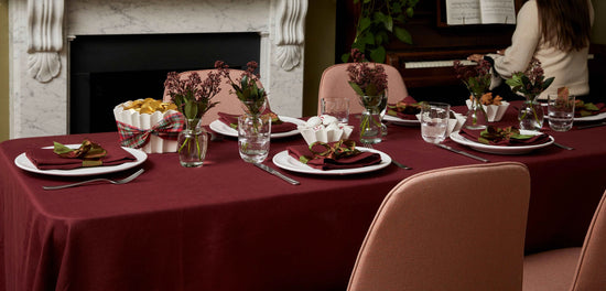 Deep Red Tablecloth