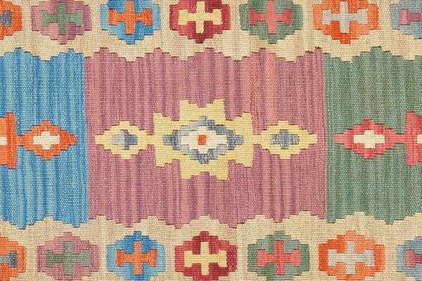 Gashgai Kilim · Hand-woven – Multicolored, 240x61 cm