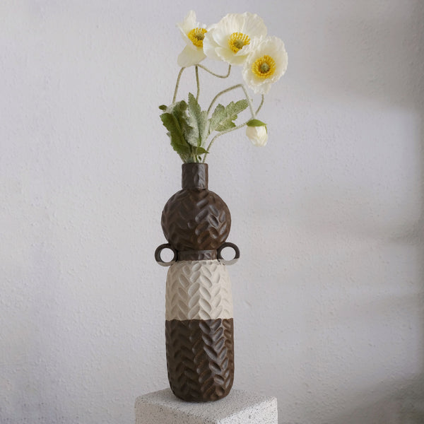 Alma-May - Carved Stoneware Vase - Magdalena Clay