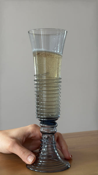 Mouthblown Champagne Flutes - Set of Four