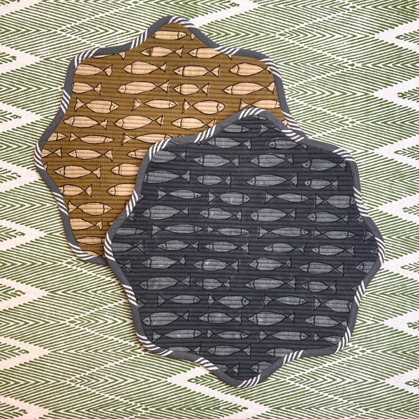 ‘The Breakfast’ Placemat - Scallop - Block Print