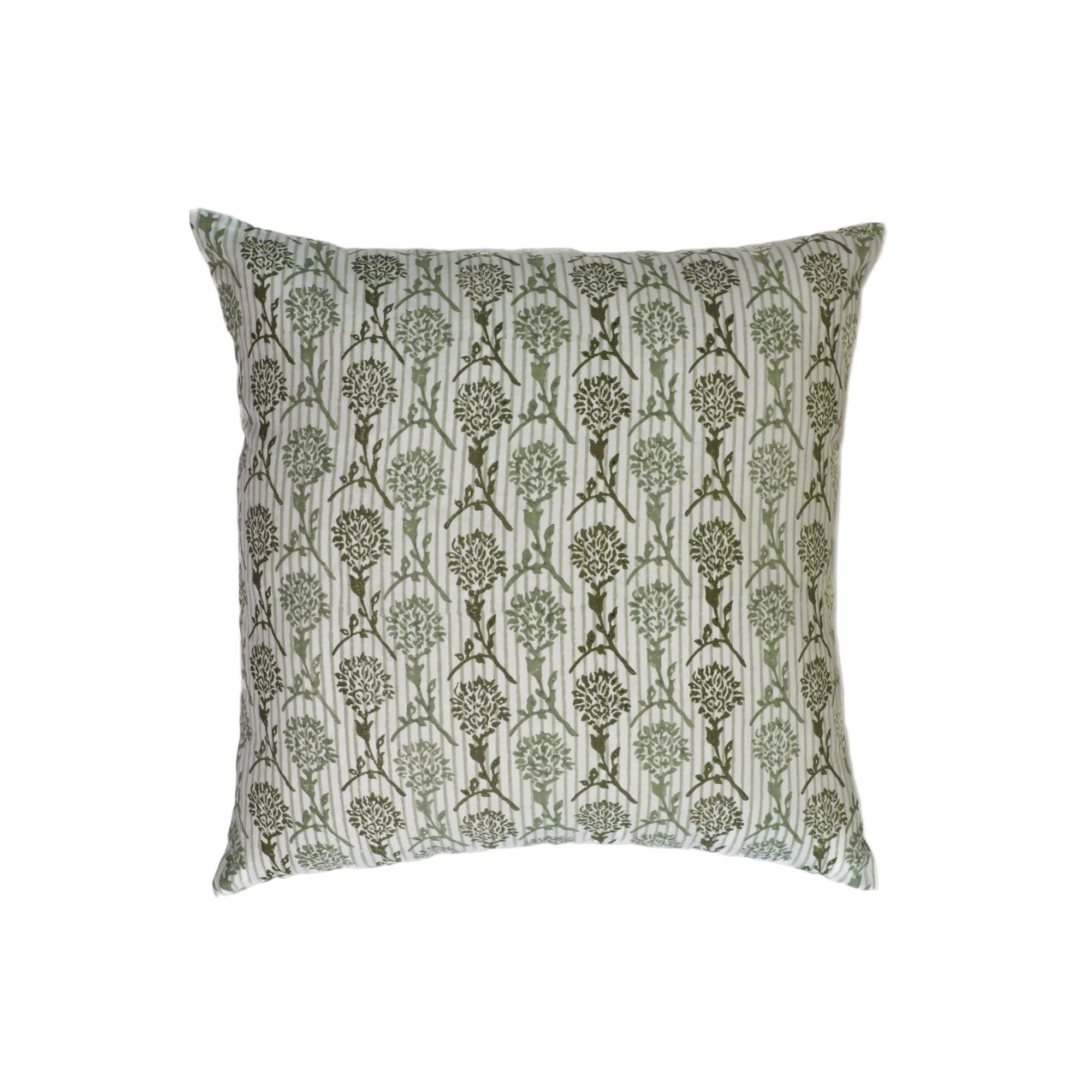 Nikhar Pure Linen Throw Pillow Cover - Sage Green