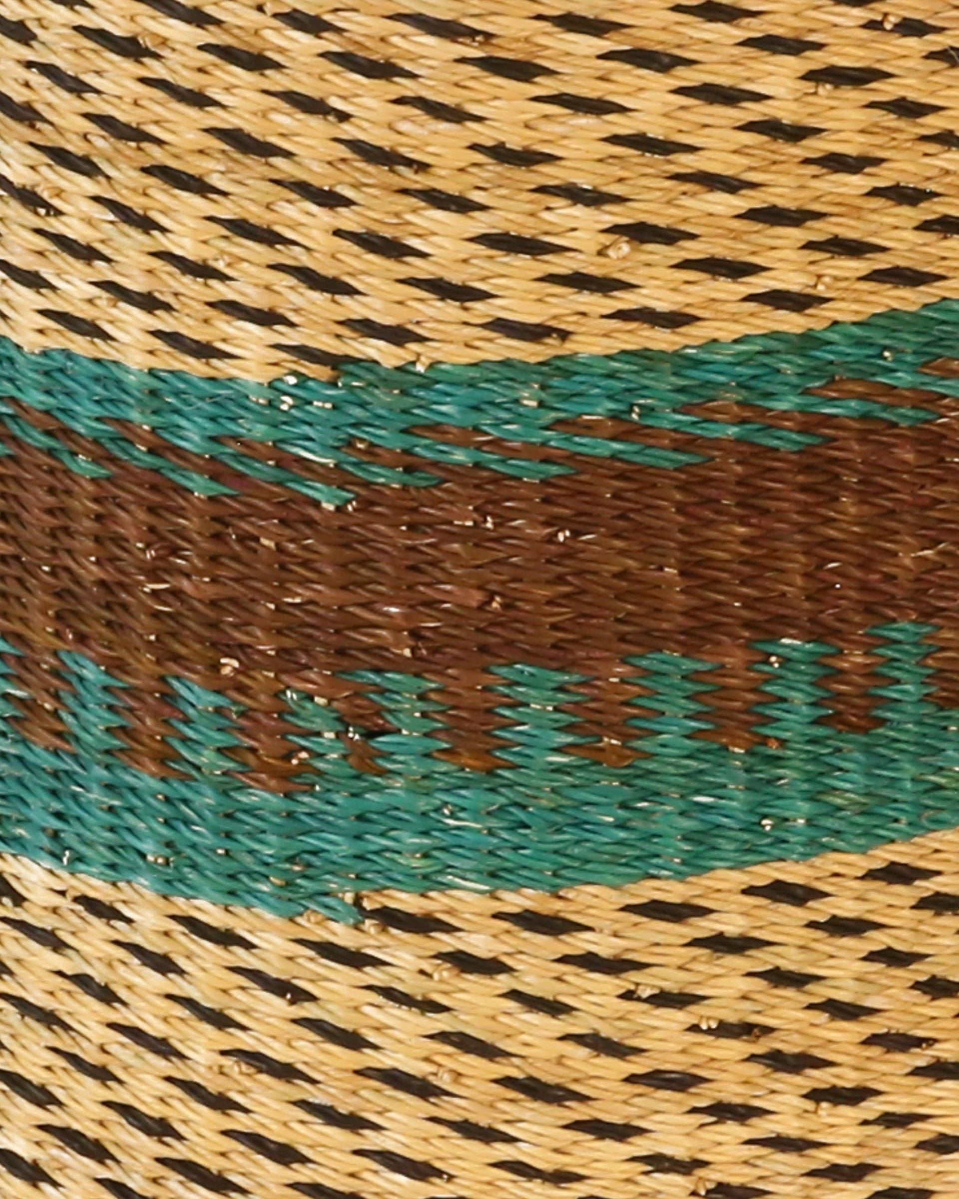 ABENA: Turquoise, Brown, Black Log or Laundry Basket