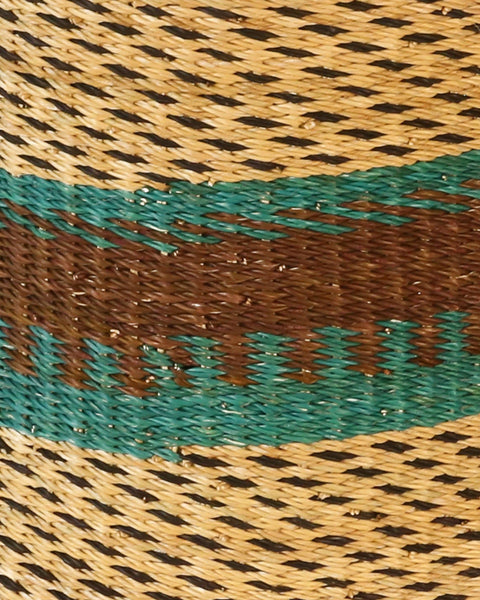 ABENA: Turquoise, Brown, Black Log or Laundry Basket