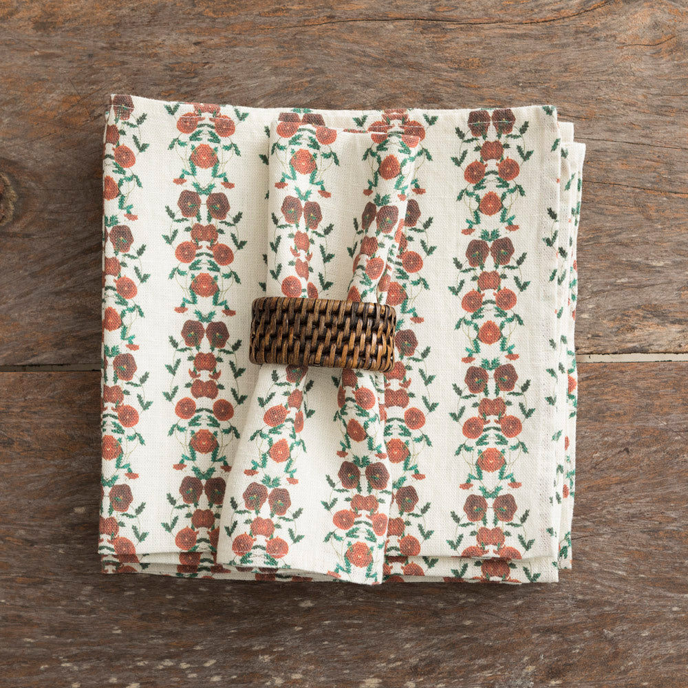 Set of 6 Frank Red Linen Napkins