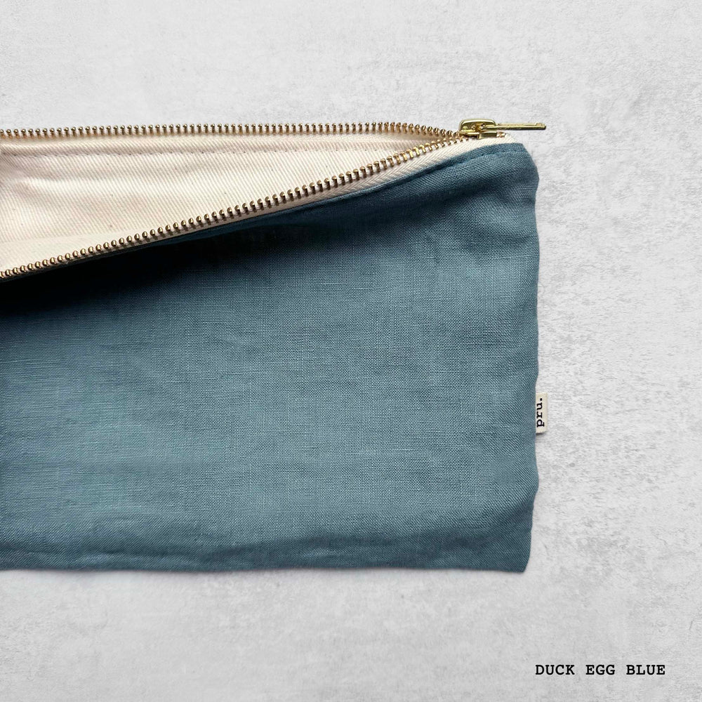 The Linen Pouch Bag - Flat