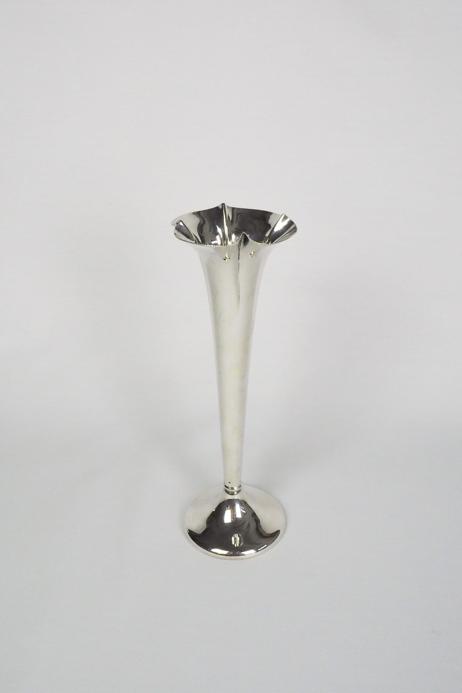 Tall Silver Plate Bud Vase
