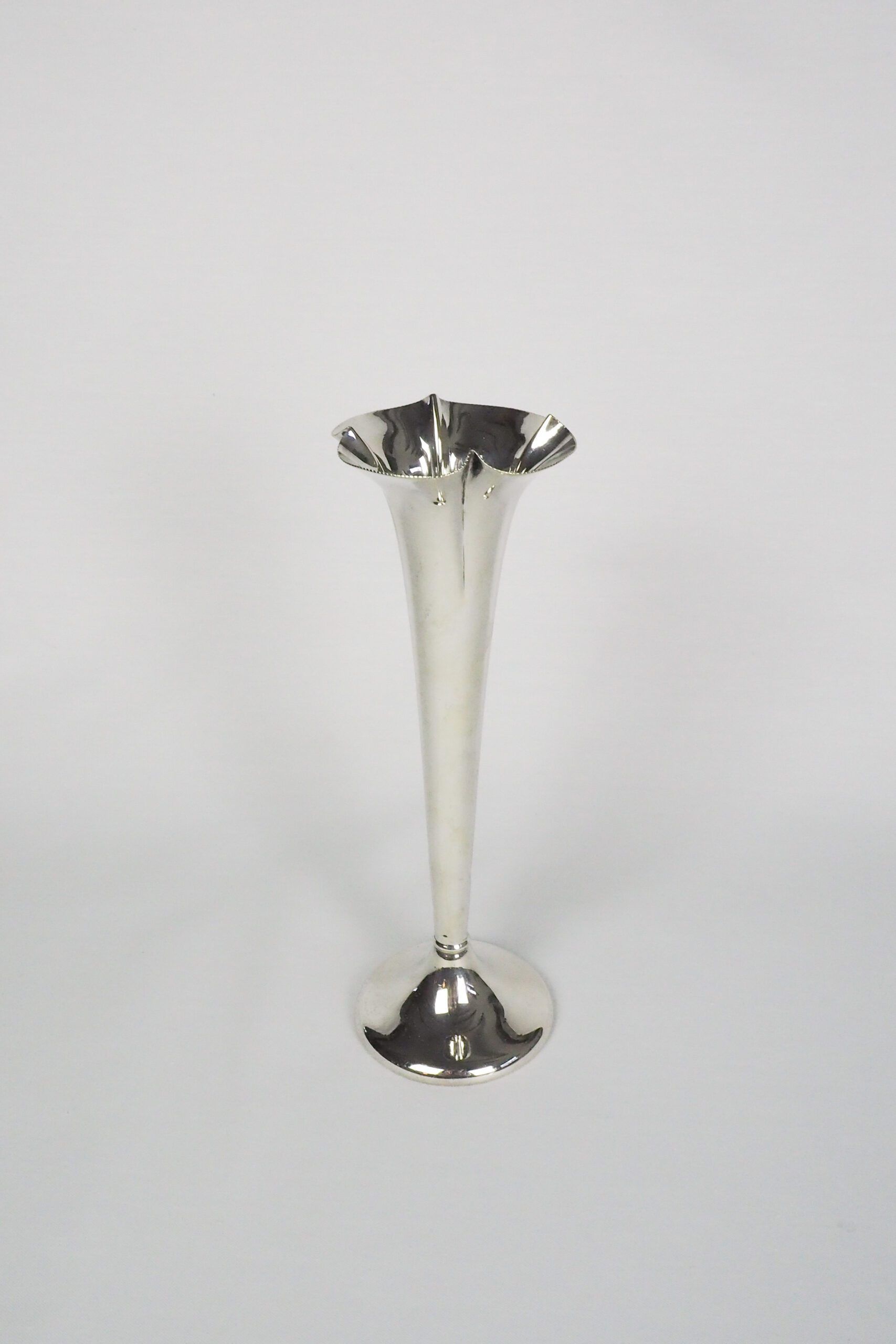 Tall Silver Plate Bud Vase