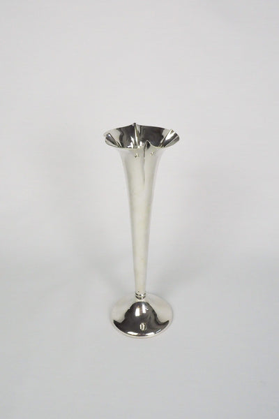 Tall Silver Plate Bud Vase