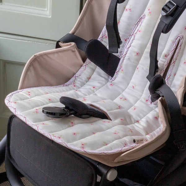 Pram Liner - Anemone / Pink Check