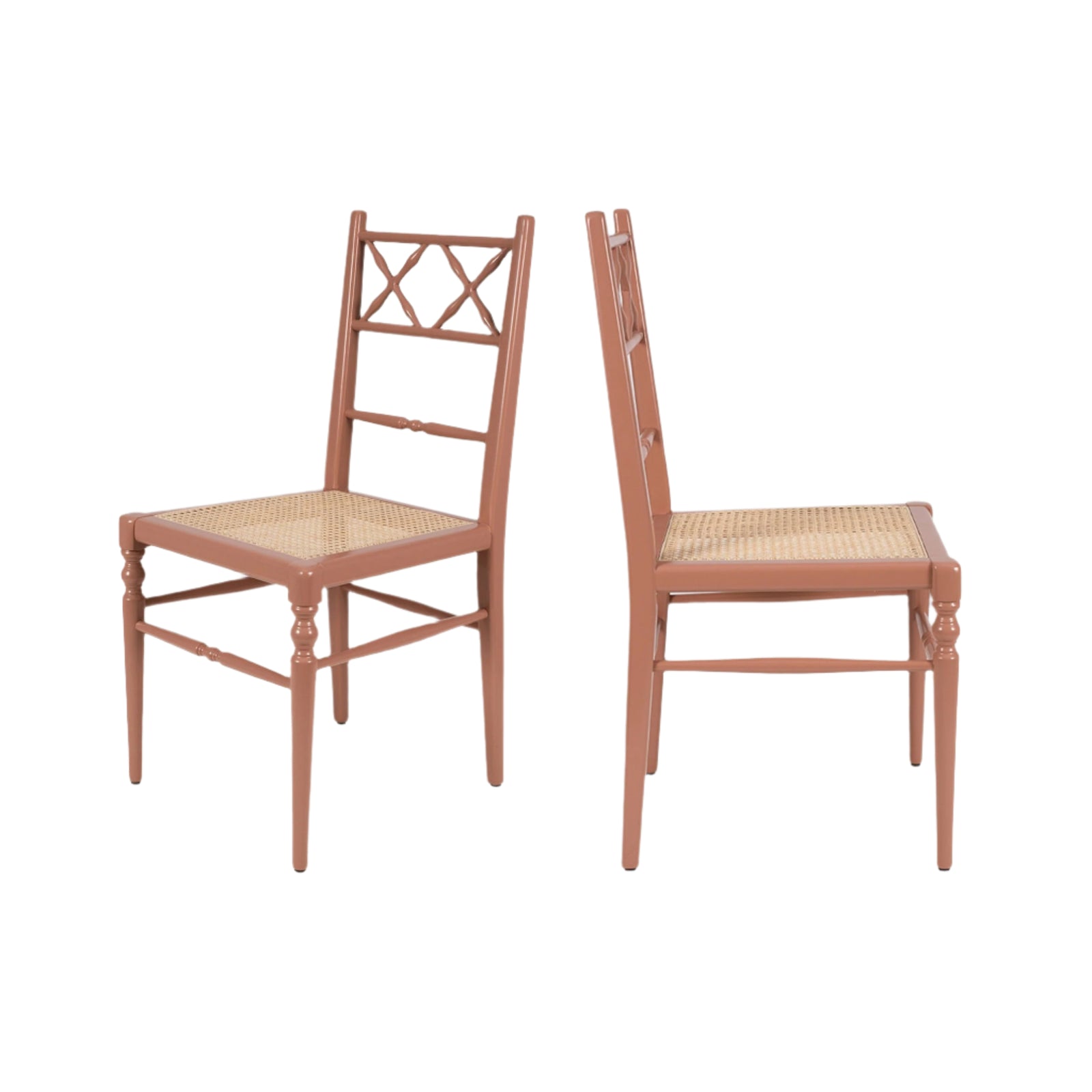 Pair of Chiara Dining Chairs, Terracotta-