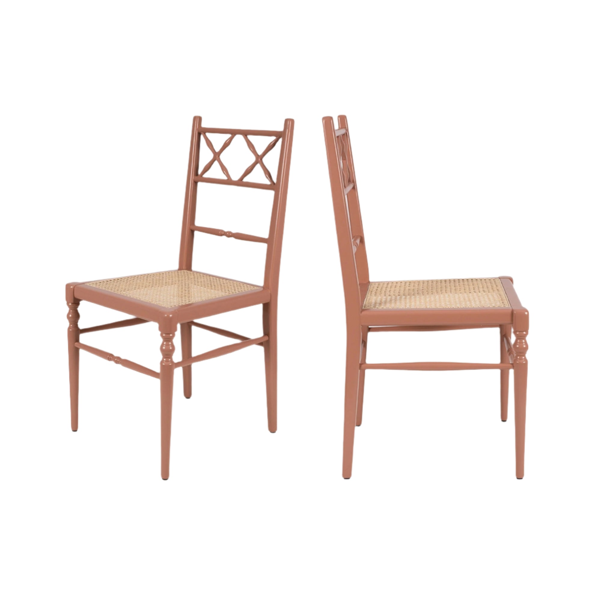 Pair of Chiara Dining Chairs, Terracotta-