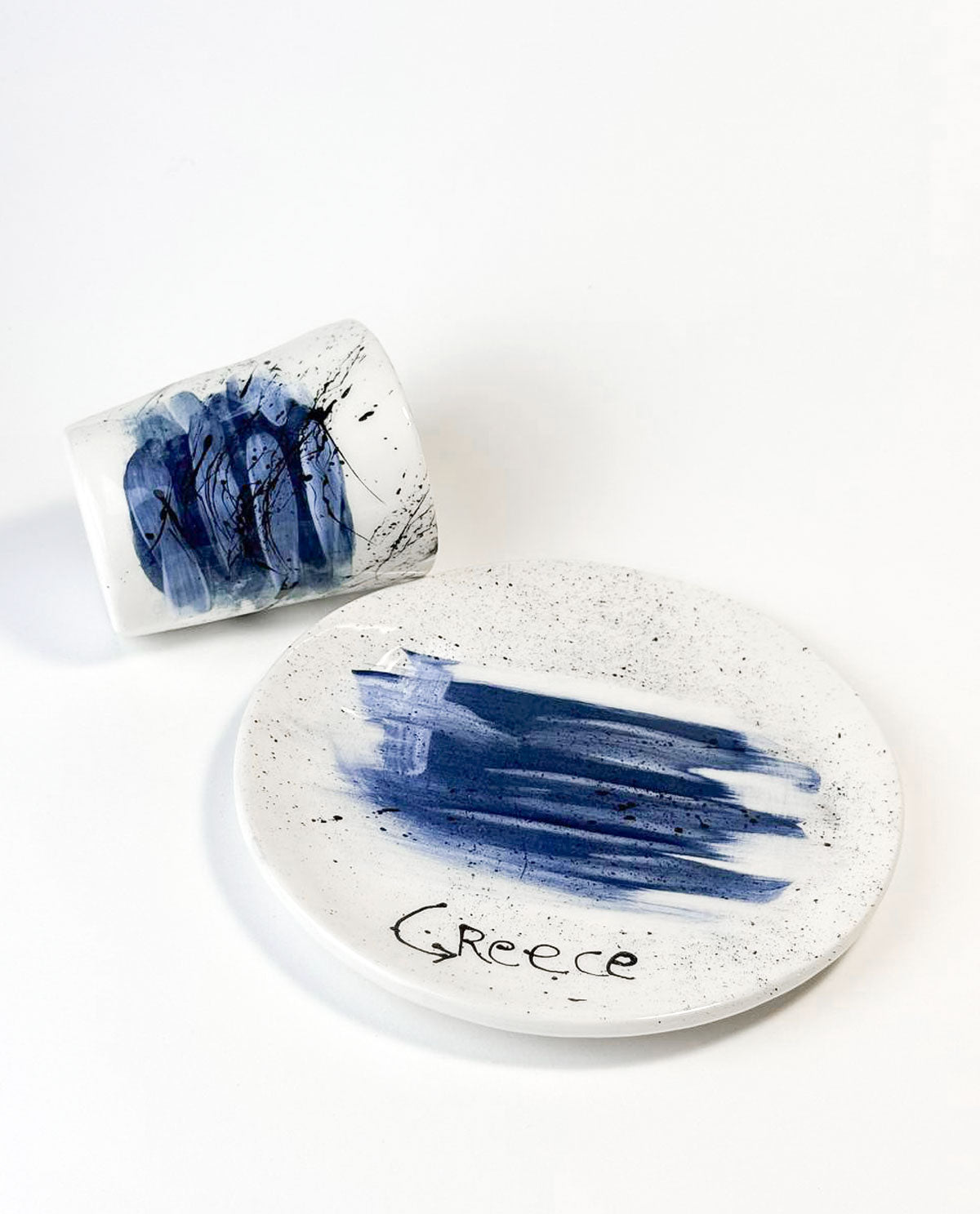 I AM GREEK - Hand Painted Ceramic Plate "HELLAS"