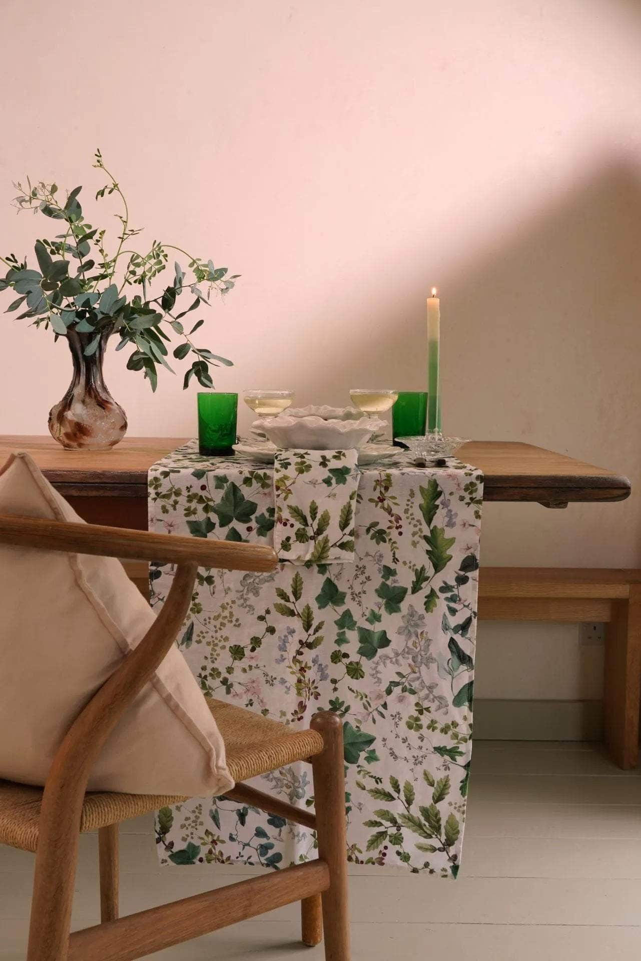 Winter Wildflowers Linen Runner