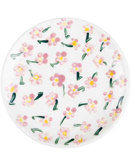 Pink Prairie Ceramic Plate
