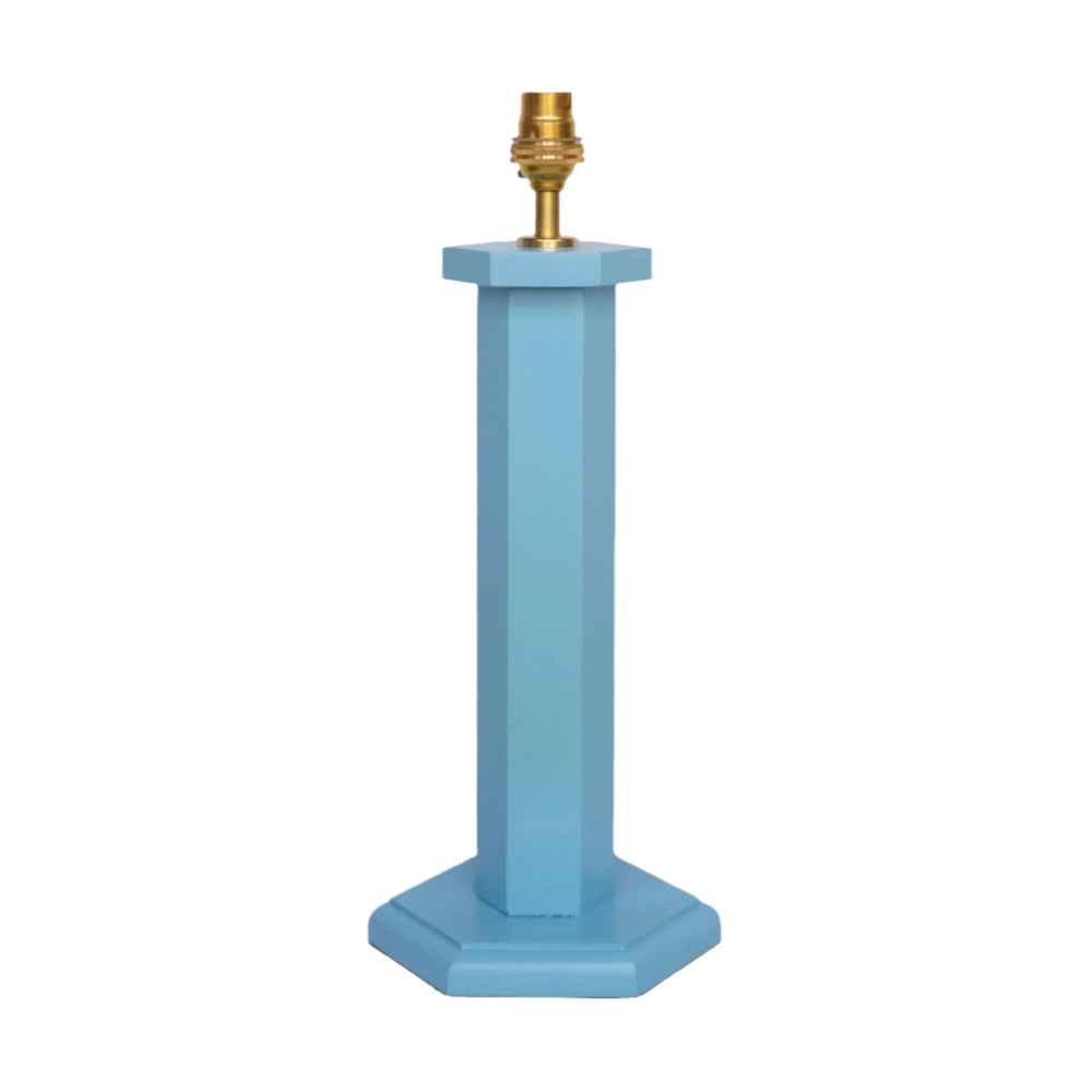 Hexagon Bedside Lamp - Beaufort Blue