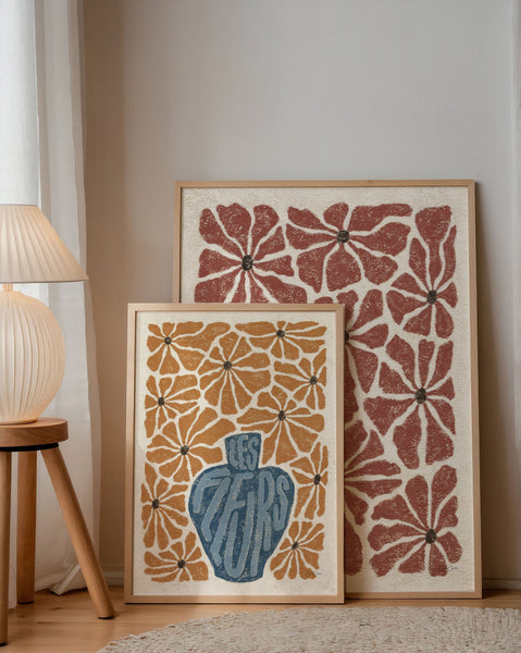 Les Fleurs l - Botanical Art Print
