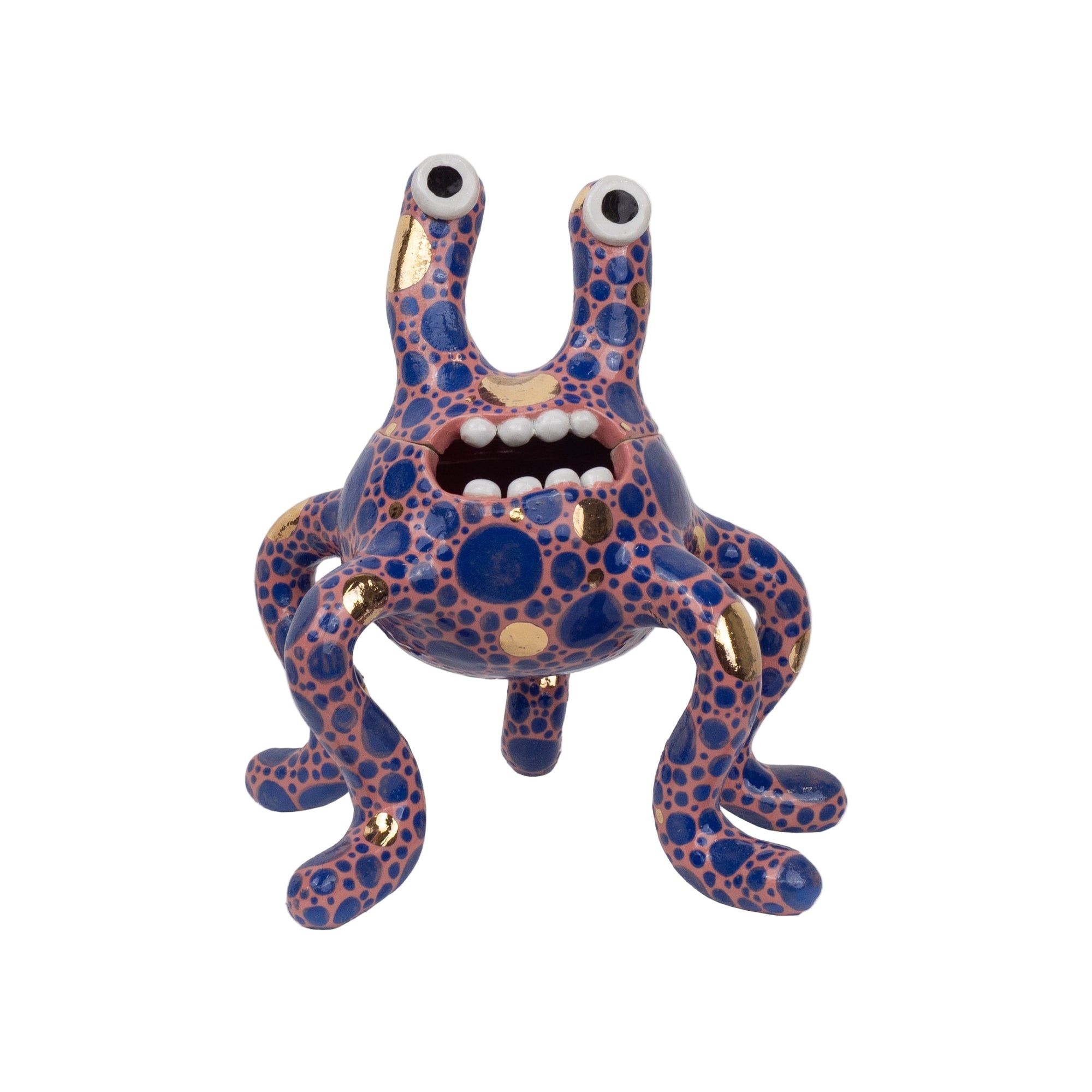 Odie Monster - Pink and Blue Spots with Gold