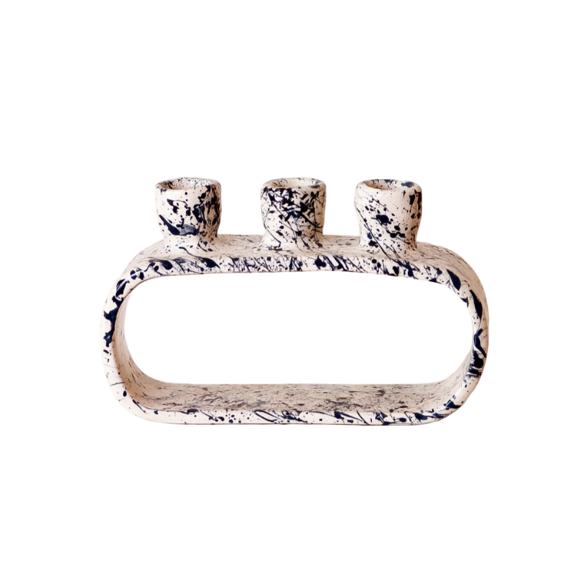 Handmade Ceramic Triple Candle Holder