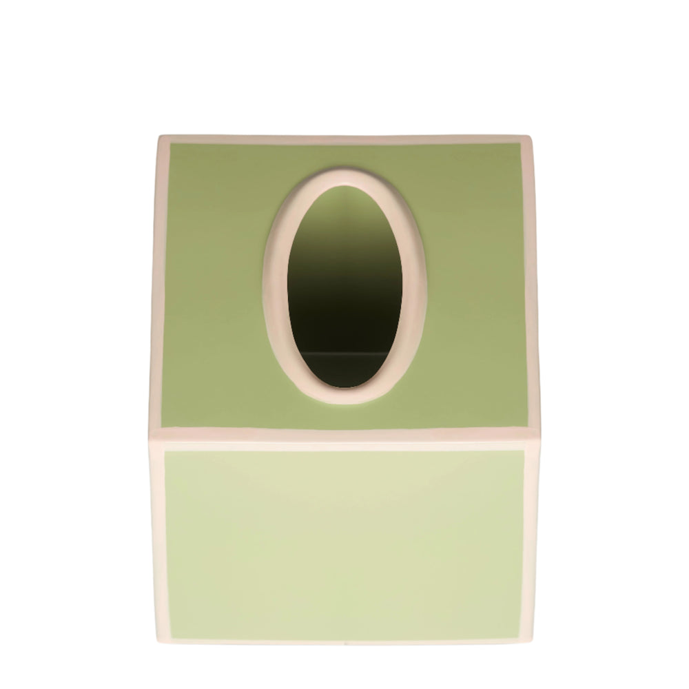 Tissue Box Cover | Sage Green and Blush