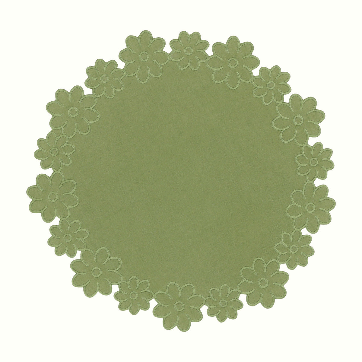 Border of Flowers Linen Placemat