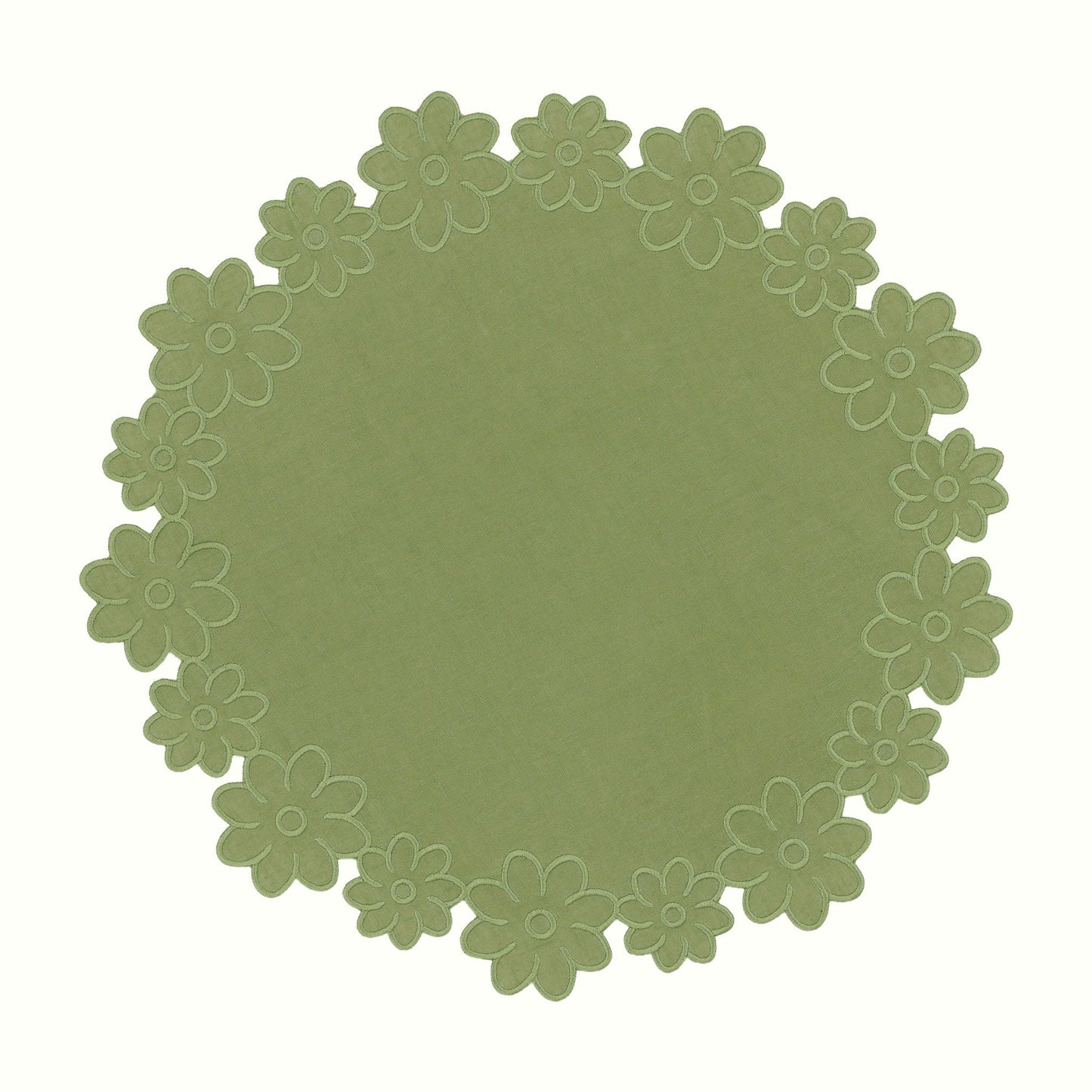 Border of Flowers Linen Placemat