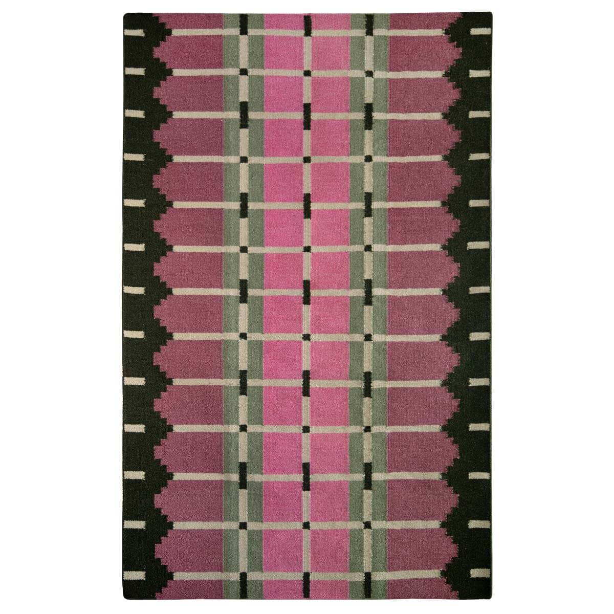 Corbie Flatweave Rug - Pink Azalea-