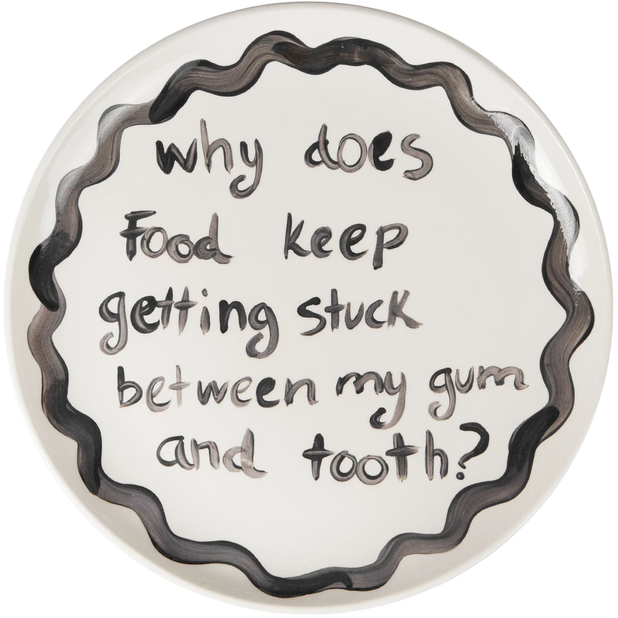 "Why Does Food Keep Getting Stuck Between My Gum and tooth" Plate