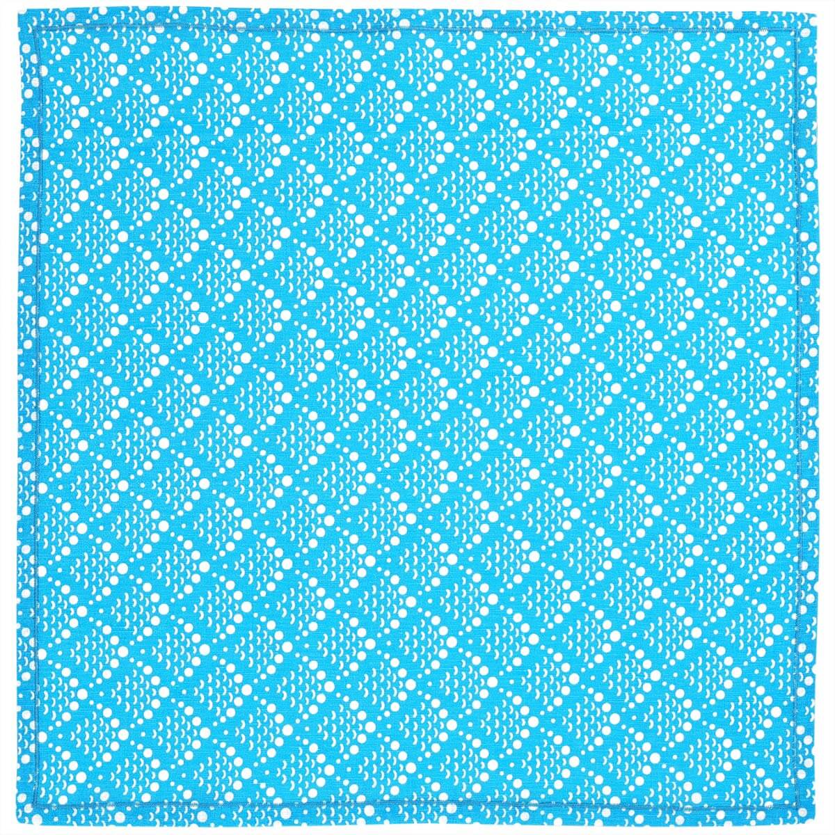Blue Solid Fish Scale Napkins - Set of 2
