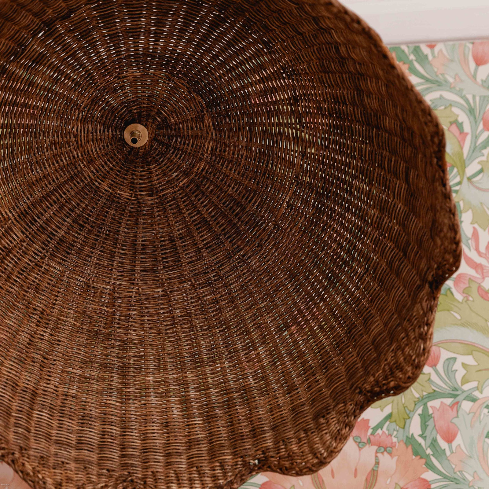 Etta Scalloped Pendant (Large Teak)