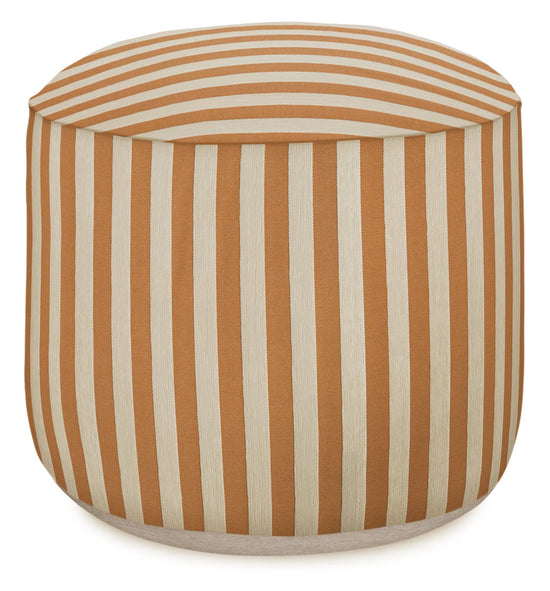 Outdoor Pouf Jackie Caramel & Ecru