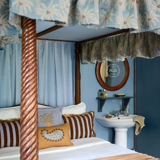 Cushion Jackie Smokey Blue & Spice