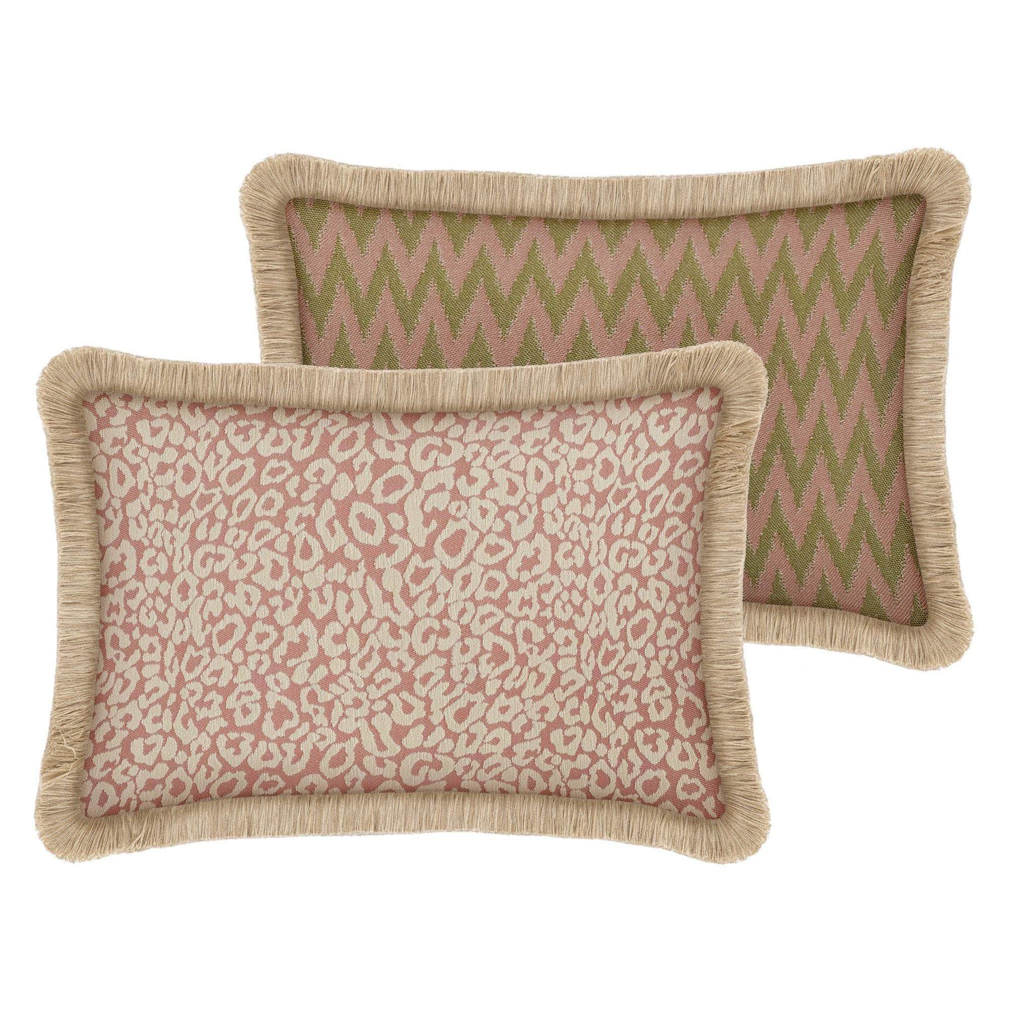 Double Sided Cushion Maya Rose & Ecru x Rosita Olive & Rose