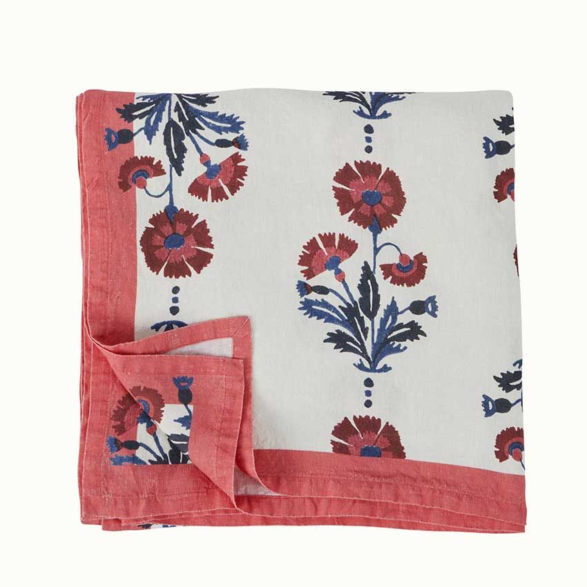 Tablecloth Dianthus in Indigo Iron