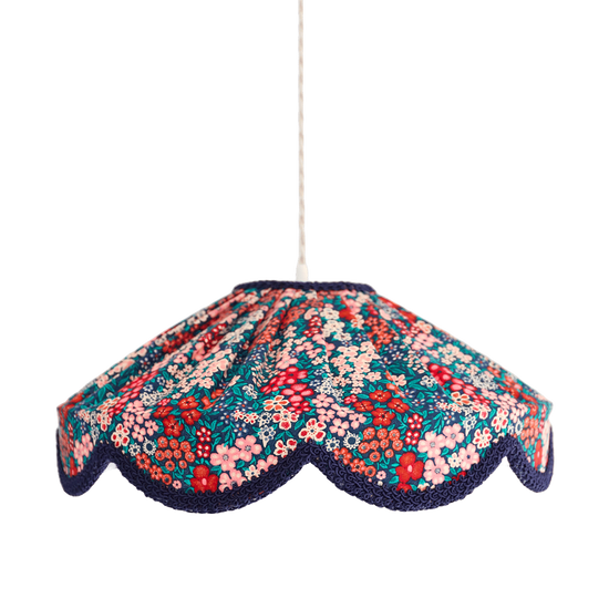 Floral-Shaped Pendant Light Cosette Printed “Mille Fleurs”