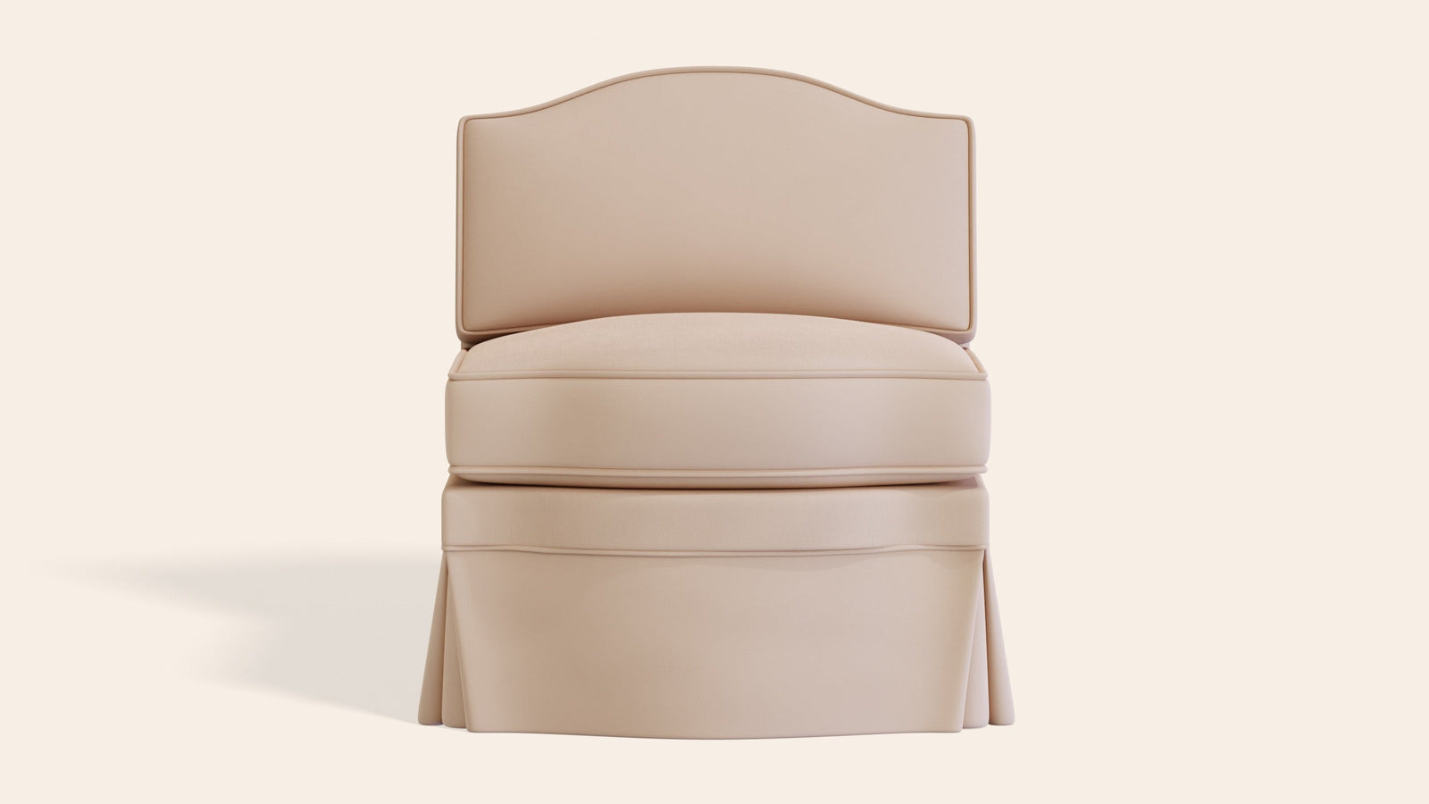 Felix Slipper Chair, Rose Linen