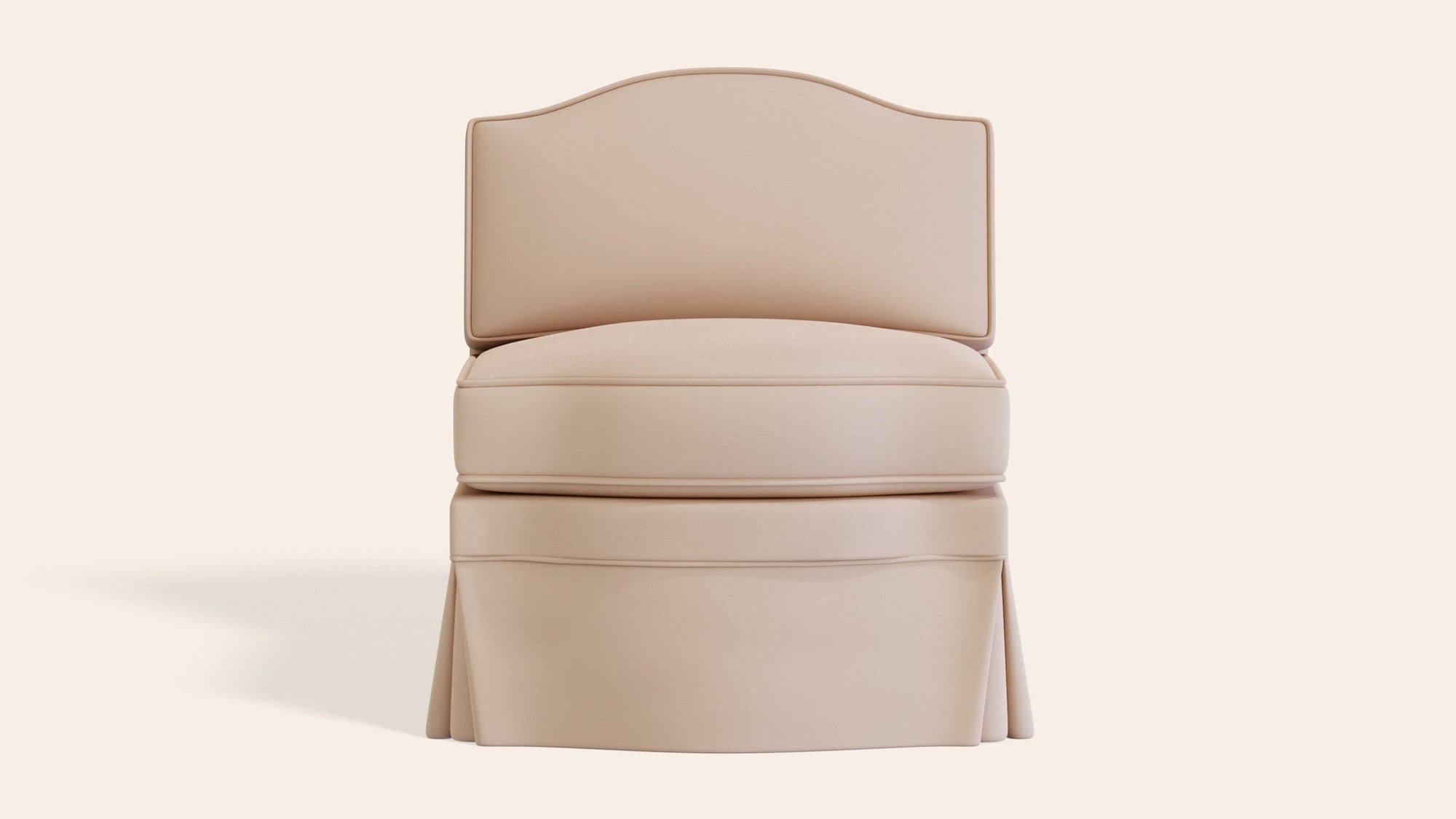 Felix Slipper Chair, Rose Linen