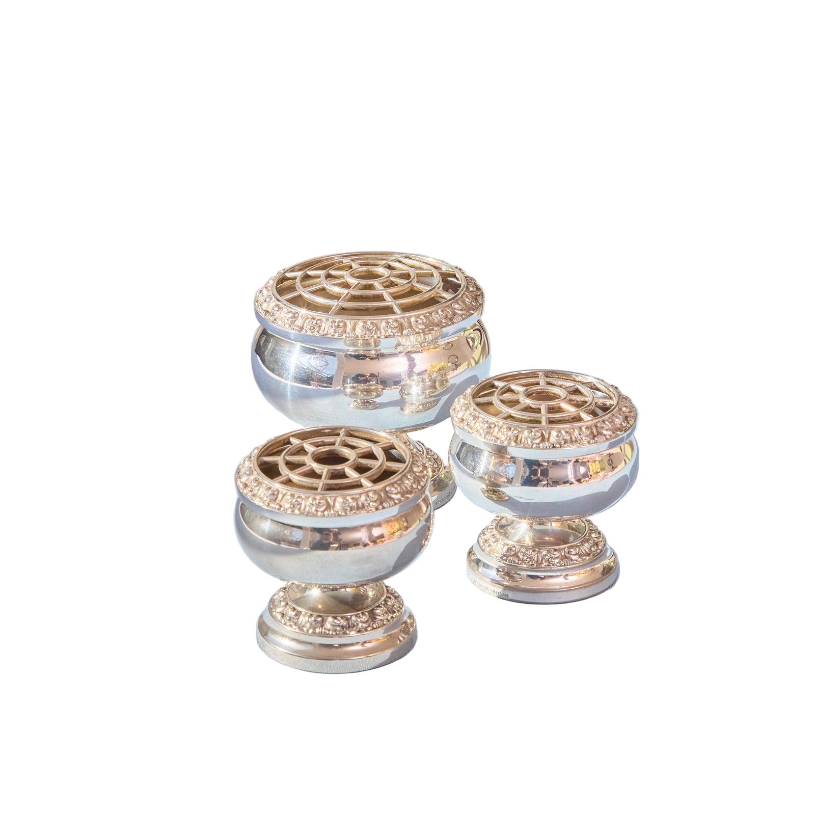 Trio of Silver-plated Rose Bowls (Set of 3)